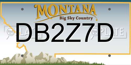 DB2Z7D Montana License Plate