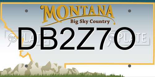 DB2Z7O Montana License Plate