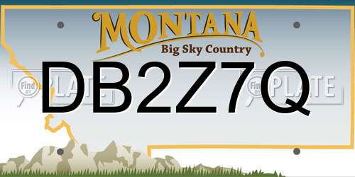 DB2Z7Q Montana License Plate