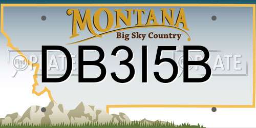 DB3I5B Montana License Plate
