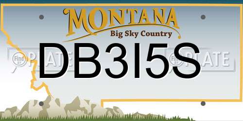 DB3I5S Montana License Plate