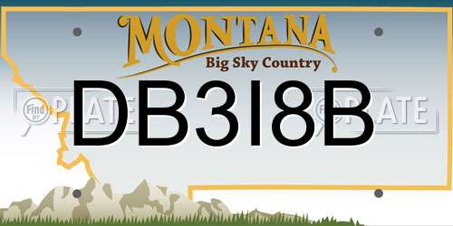 DB3I8B Montana License Plate