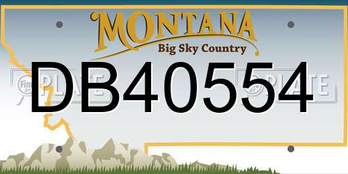 DB40554 Montana License Plate