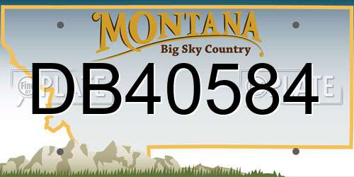 DB40584 Montana License Plate