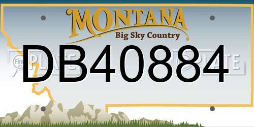 DB40884 Montana License Plate