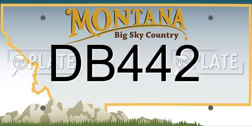 DB442 Montana License Plate