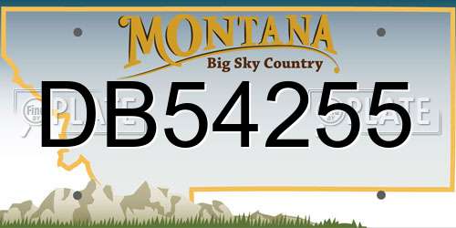 DB54255 Montana License Plate