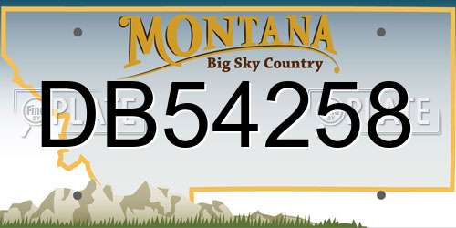 DB54258 Montana License Plate