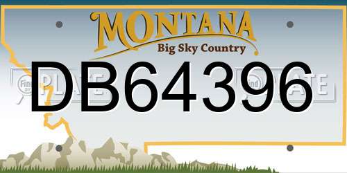 DB64396 Montana License Plate