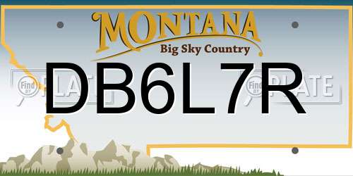 DB6L7R Montana License Plate