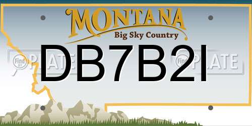 DB7B2I Montana License Plate