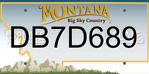 DB7D689 Montana License Plate