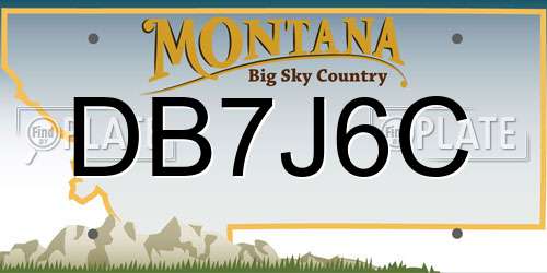 DB7J6C Montana License Plate