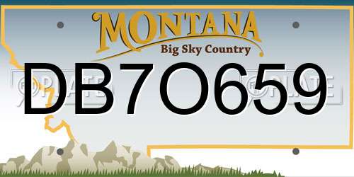 DB7O659 Montana License Plate