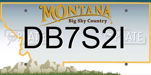 DB7S2I Montana License Plate