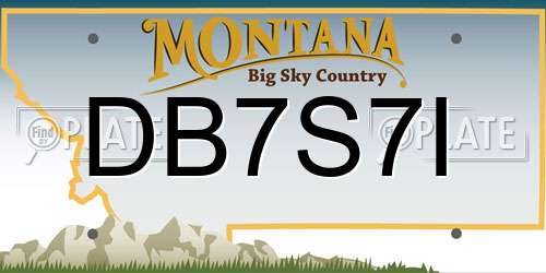 DB7S7I Montana License Plate