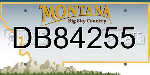 DB84255 Montana License Plate