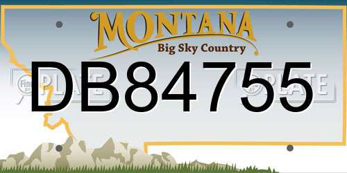 DB84755 Montana License Plate