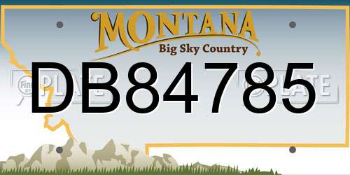 DB84785 Montana License Plate