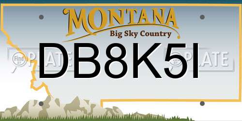 DB8K5I Montana License Plate