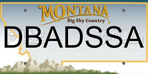 DBADSSA Montana License Plate