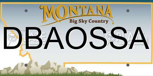 DBAOSSA Montana License Plate