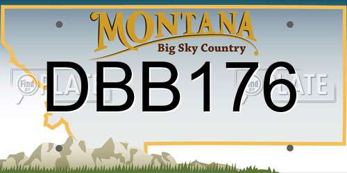 DBB176 Montana License Plate
