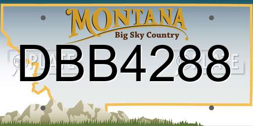 DBB4288 Montana License Plate