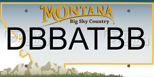 DBBATBB Montana License Plate
