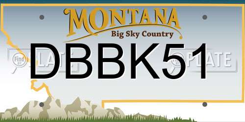 DBBK51 Montana License Plate
