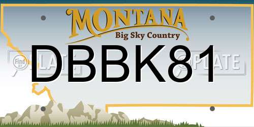 DBBK81 Montana License Plate