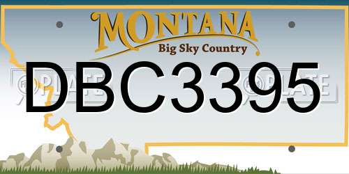 DBC3395 Montana License Plate