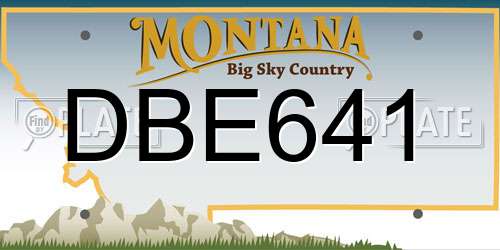 DBE641 Montana License Plate