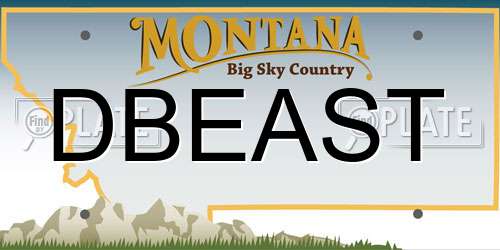 DBEAST Montana License Plate
