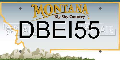 DBEI55 Montana License Plate