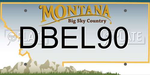DBEL90 Montana License Plate
