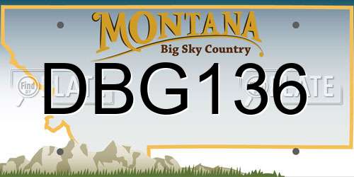 DBG136 Montana License Plate