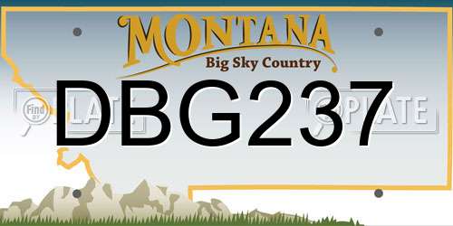 DBG237 Montana License Plate