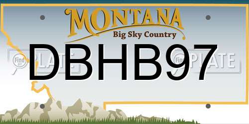 DBHB97 Montana License Plate
