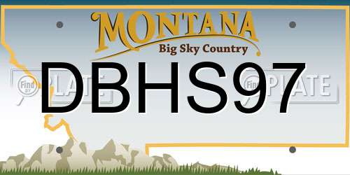 DBHS97 Montana License Plate