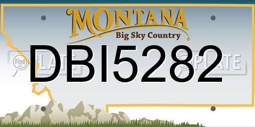 DBI5282 Montana License Plate