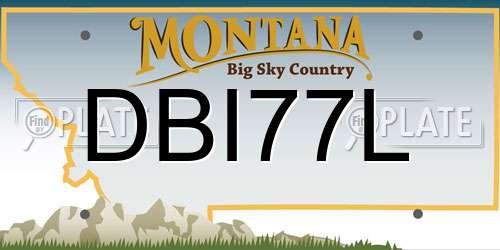 DBI77L Montana License Plate
