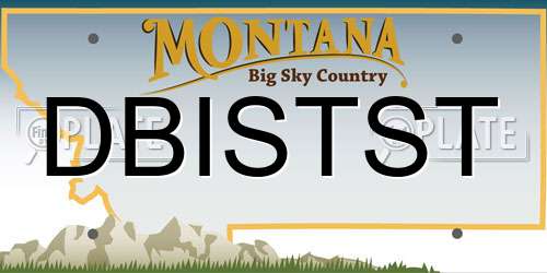 DBISTST Montana License Plate