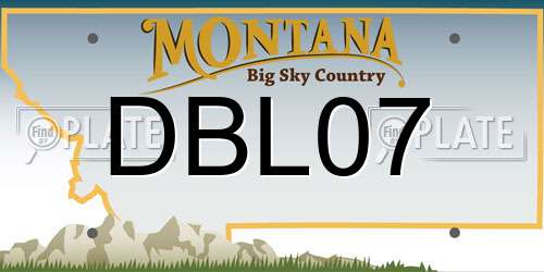 DBL07 Montana License Plate