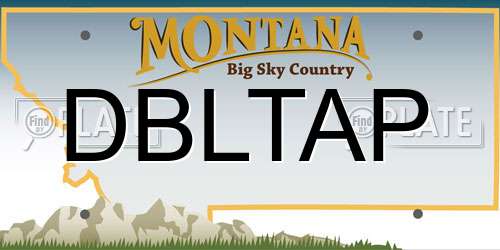 DBLTAP Montana License Plate