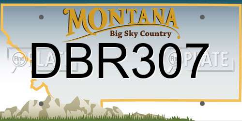 DBR307 Montana License Plate