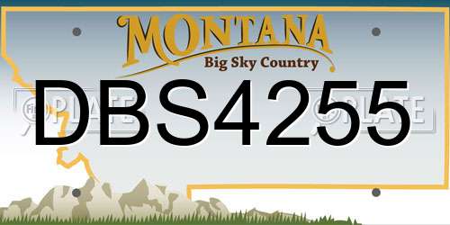 DBS4255 Montana License Plate