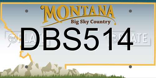 DBS514 Montana License Plate