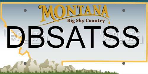 DBSATSS Montana License Plate