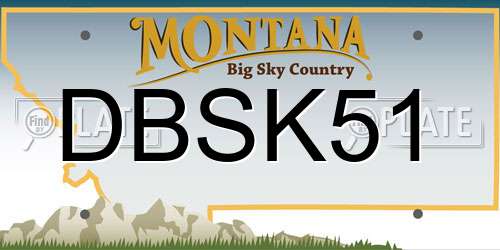 DBSK51 Montana License Plate
